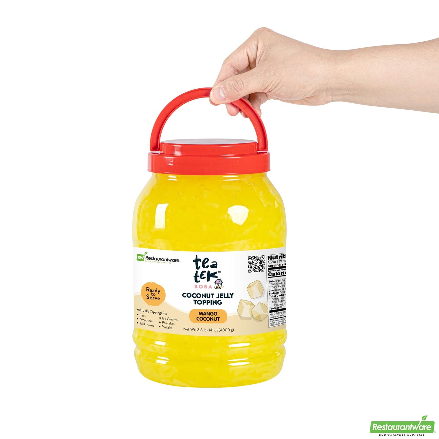 Wholesale Restaurantware Tea Tek 8.8 Lb Jelly Topping - Mango Coconut - 1 Count Box- Bulk