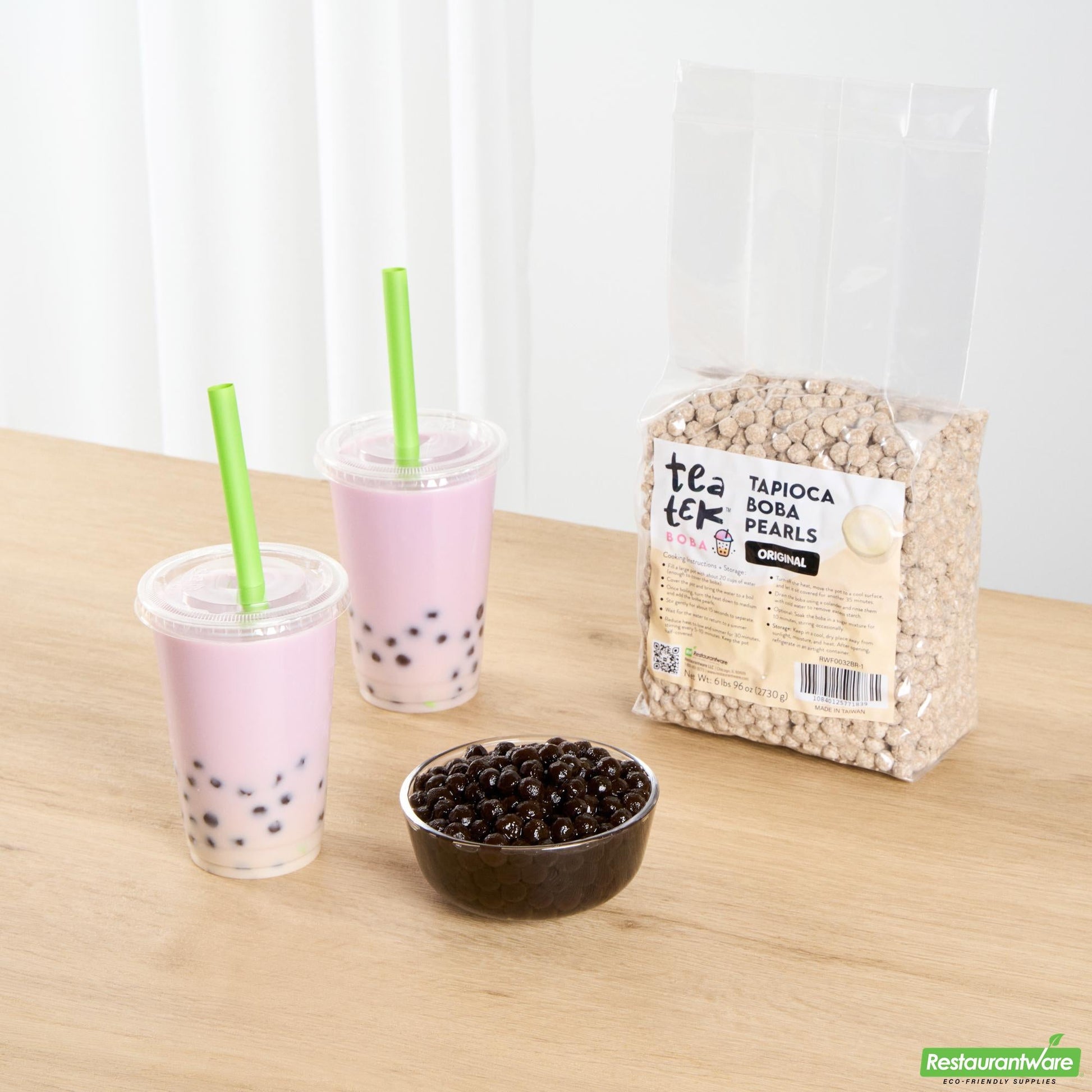 Wholesale Restaurantware Tea Tek 6 Lb Tapioca Boba Pearls - Original - 1 Count Box- Bulk