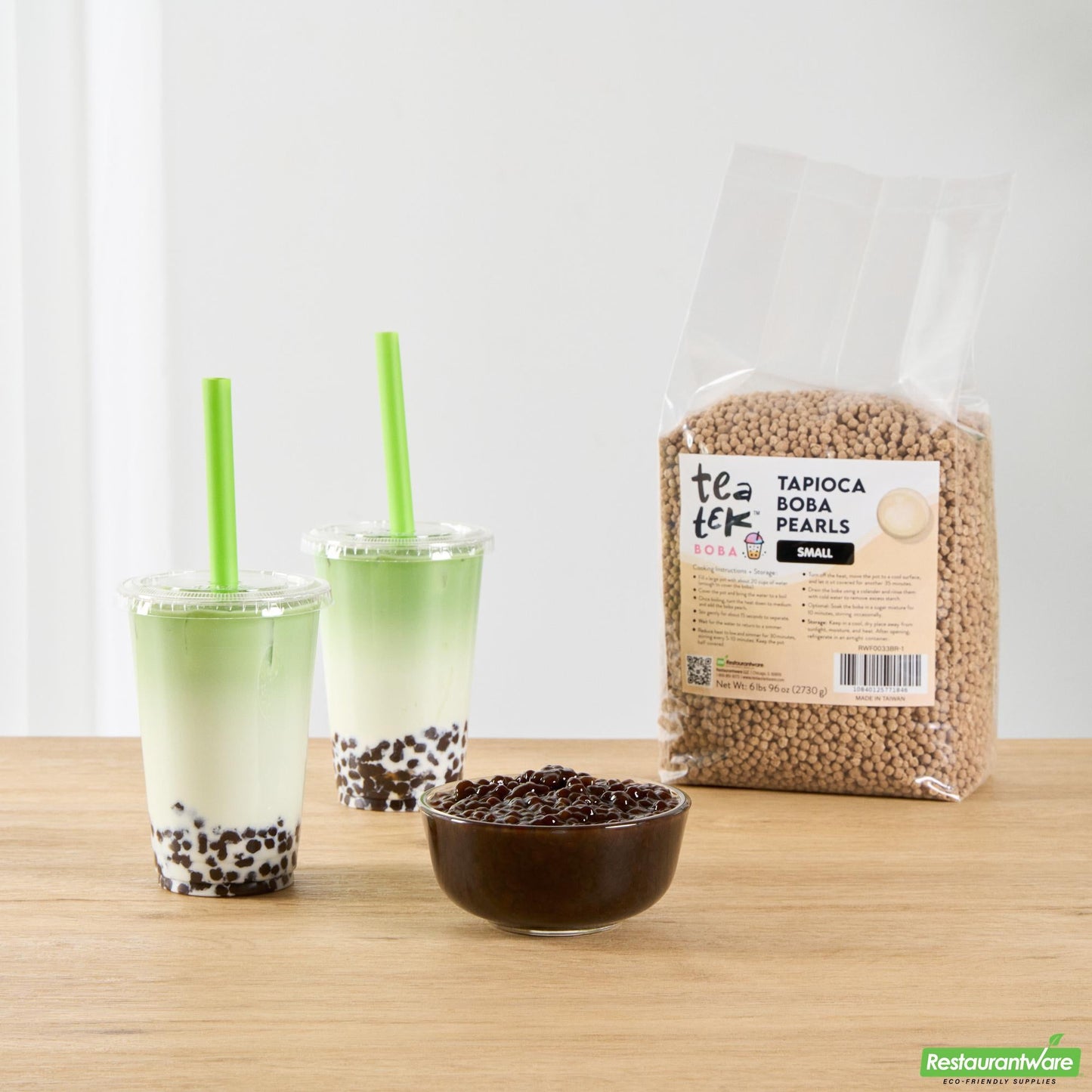 Wholesale Restaurantware Tea Tek 6 Lb Tapioca Boba Pearls - Small - 1 Count Box- Bulk