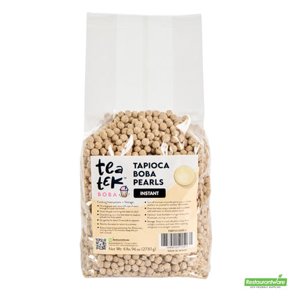 Wholesale Restaurantware Tea Tek 6 Lb Tapioca Boba Pearls - Instant - 1 Count Box- Bulk