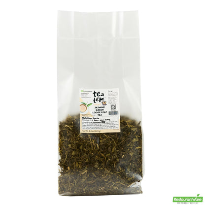 Wholesale Restaurantware Tea Tek 8.4 Oz Jasmine Green Loose Leaf Tea - 1 Count Box- Bulk