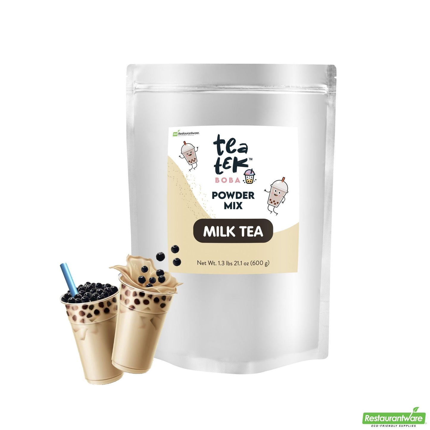 Wholesale Restaurantware Tea Tek 21.1 Oz Milk Tea Powder Mix - 1 Count Box- Bulk