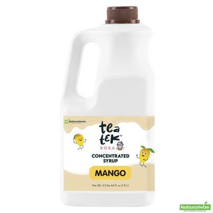Wholesale Restaurantware Tea Tek 64 Fl. Oz Mango Concentrated Syrup - 1 Count Box- Bulk