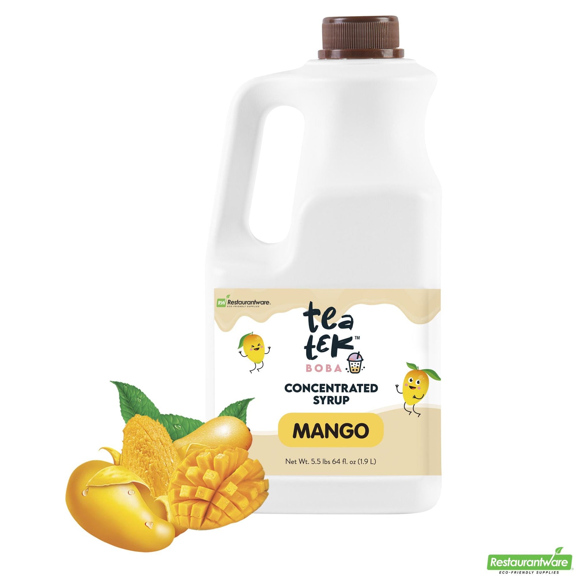Wholesale Restaurantware Tea Tek 64 Fl. Oz Mango Concentrated Syrup - 1 Count Box- Bulk