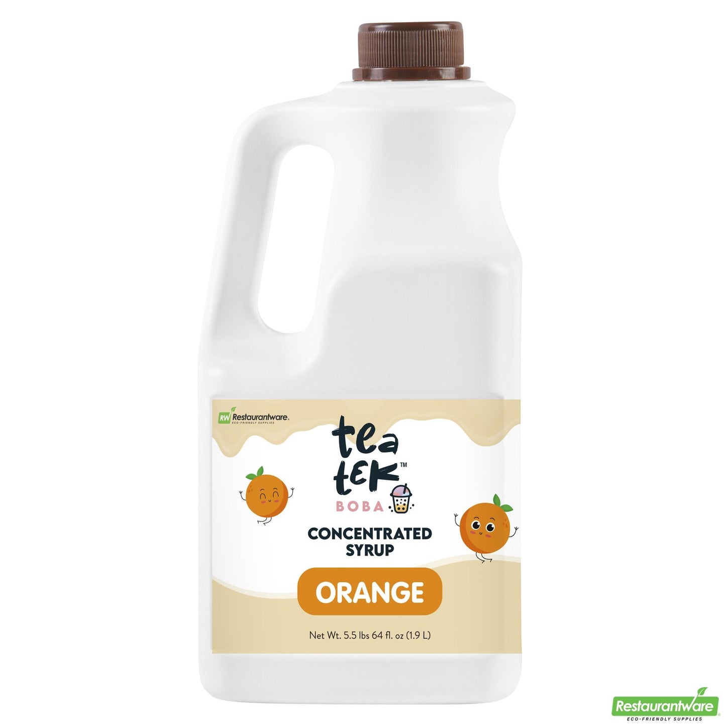 Wholesale Restaurantware Tea Tek 64 Fl. Oz Orange Concentrated Syrup - 1 Count Box- Bulk