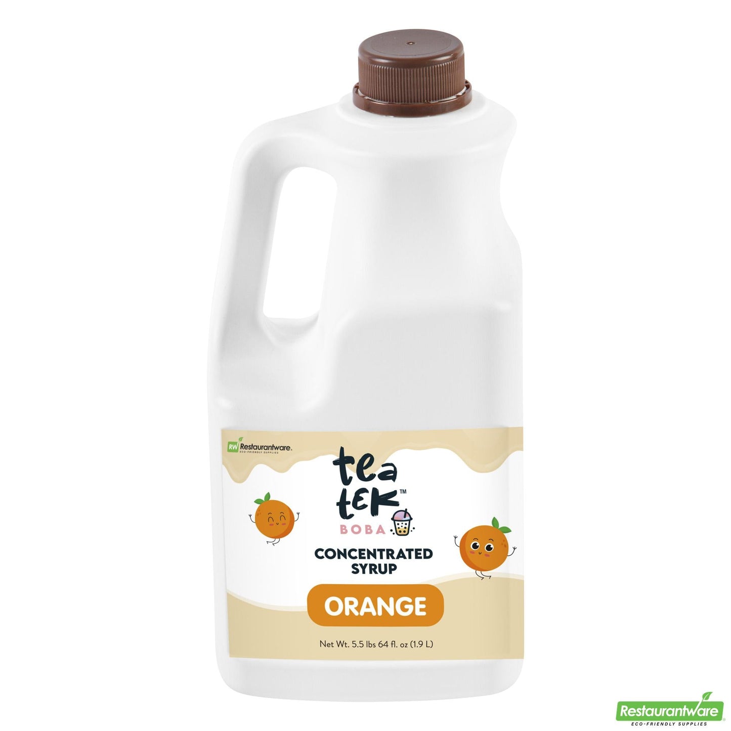 Wholesale Restaurantware Tea Tek 64 Fl. Oz Orange Concentrated Syrup - 1 Count Box- Bulk