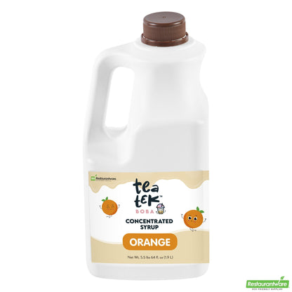 Wholesale Restaurantware Tea Tek 64 Fl. Oz Orange Concentrated Syrup - 1 Count Box- Bulk