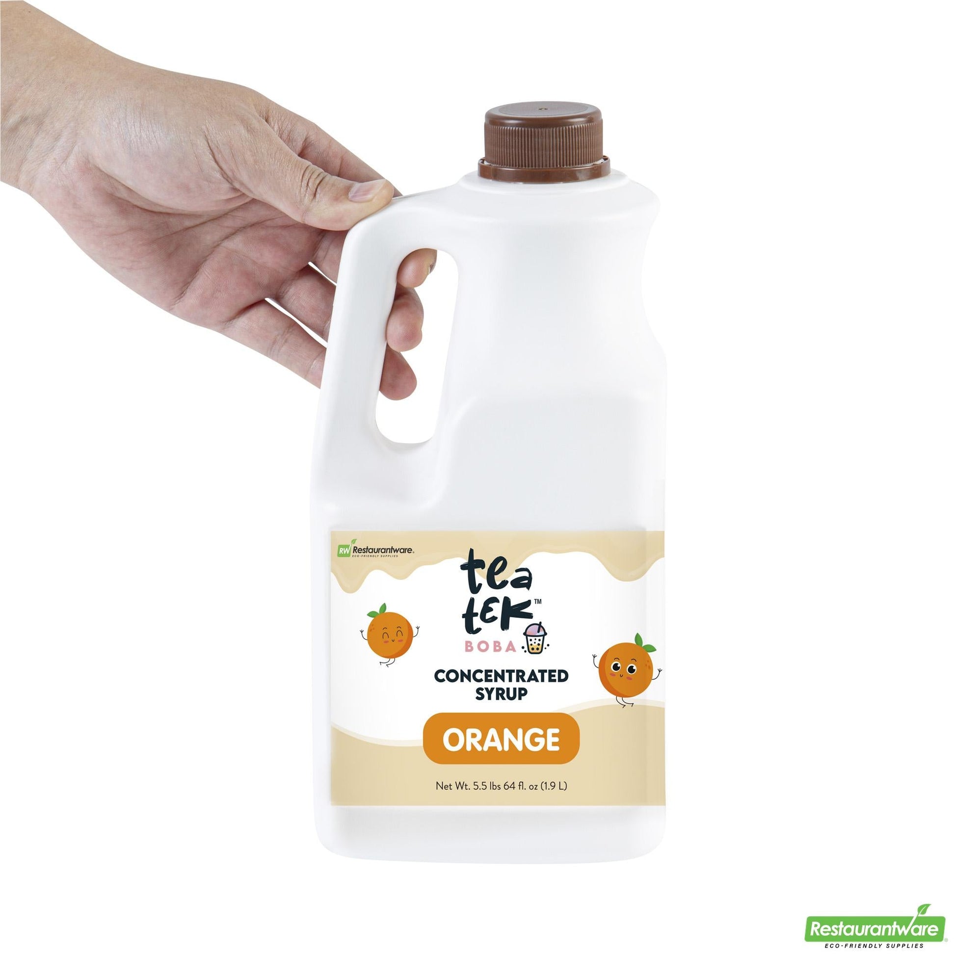 Wholesale Restaurantware Tea Tek 64 Fl. Oz Orange Concentrated Syrup - 1 Count Box- Bulk