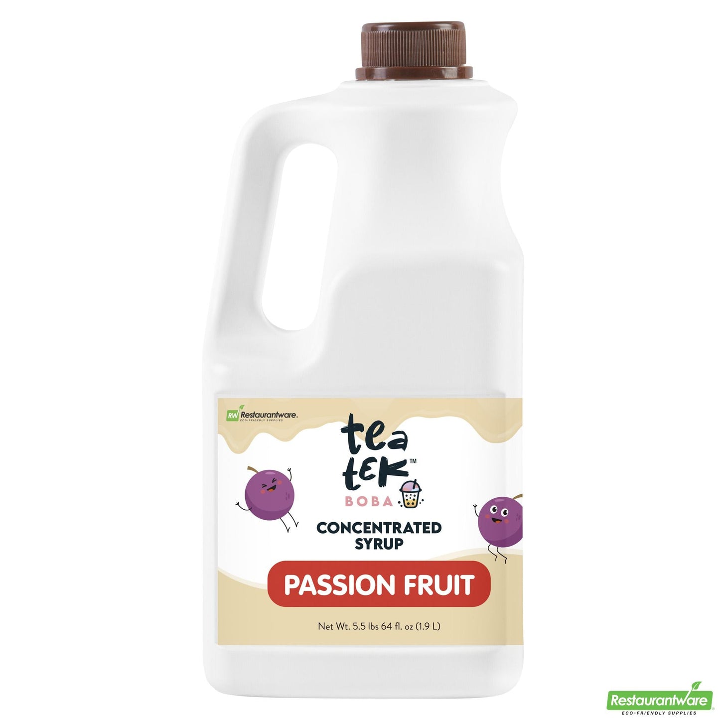 Wholesale Restaurantware Tea Tek 64 Fl. Oz Passion Fruit Concentrated Syrup - 1 Count Box- Bulk