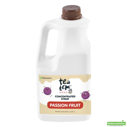 Wholesale Restaurantware Tea Tek 64 Fl. Oz Passion Fruit Concentrated Syrup - 1 Count Box- Bulk