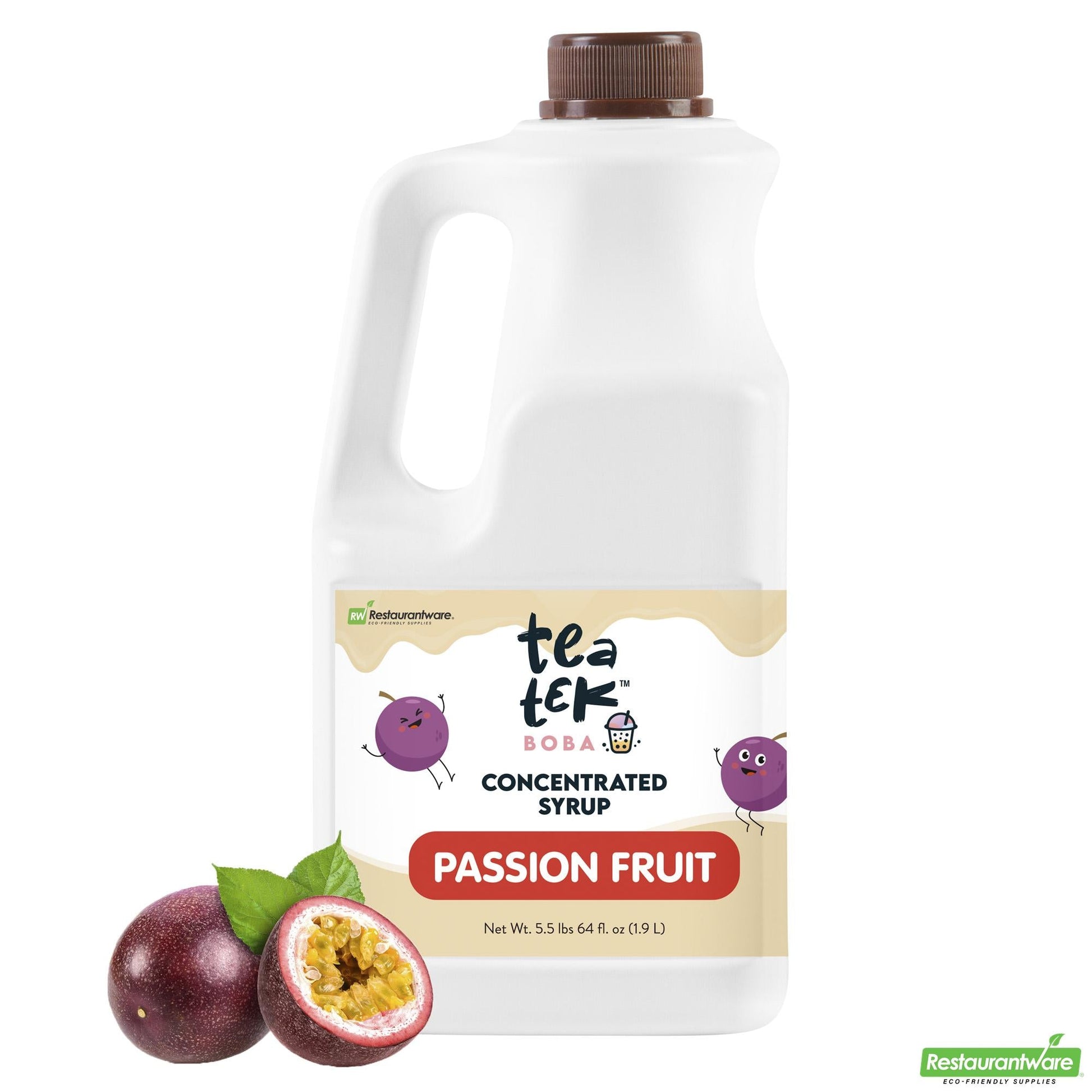 Wholesale Restaurantware Tea Tek 64 Fl. Oz Passion Fruit Concentrated Syrup - 1 Count Box- Bulk