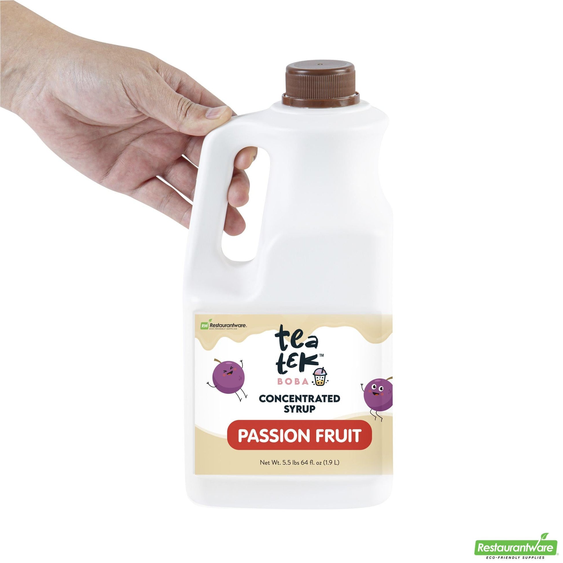 Wholesale Restaurantware Tea Tek 64 Fl. Oz Passion Fruit Concentrated Syrup - 1 Count Box- Bulk