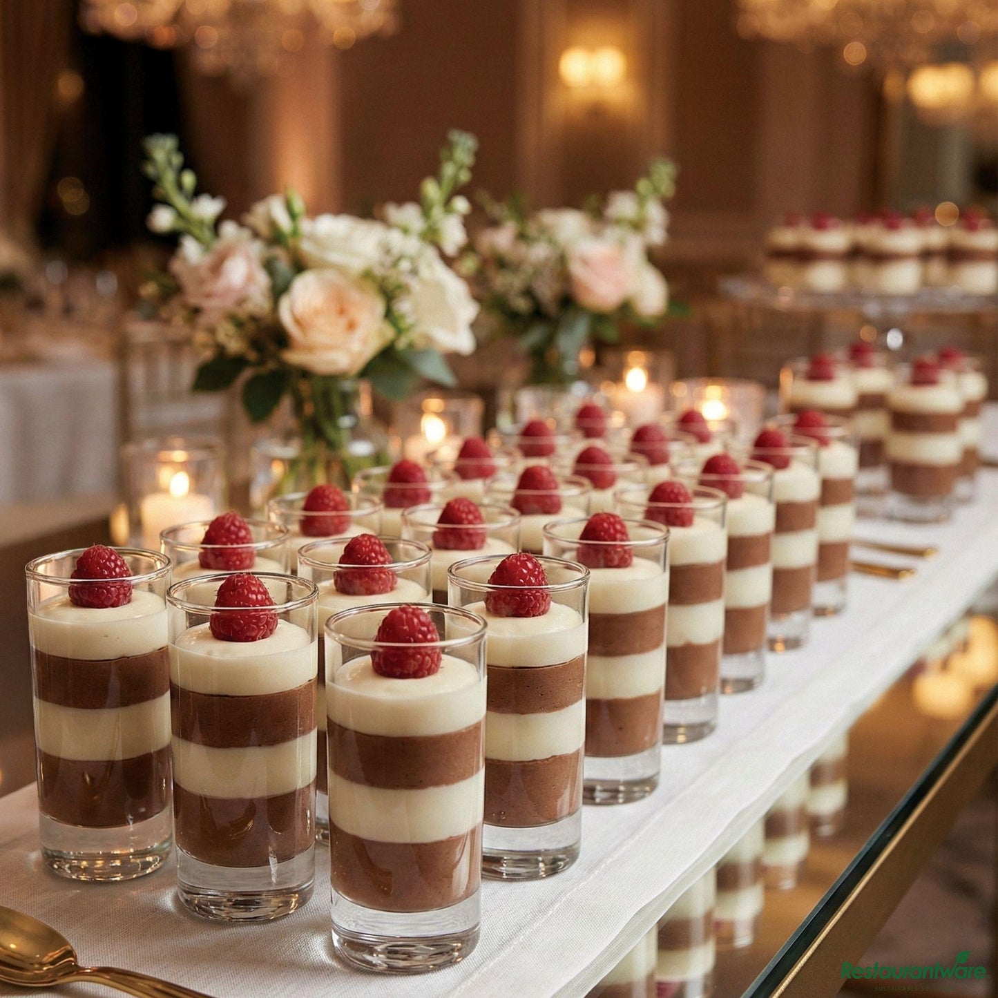 Wholesale Restaurantware 3 Oz Glass Dolce Dessert Shooter - 1 3/4" X 1 3/4" X 3 3/4"- Bulk