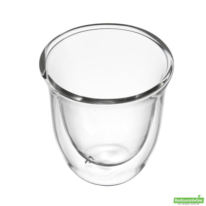 Wholesale Restaurantware 3 Oz Shot Glass / Espresso Cup - Double Wall, Borosilicate - 2.6" X 2.6" X 2.5"- Bulk