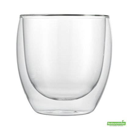 Wholesale Restaurantware 8 Oz Coffee Cup - Double Wall, Borosilicate - 3.3" X 3.3" X 3.5"- Bulk