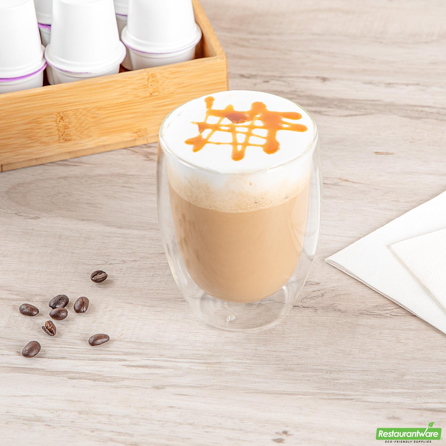 Restaurantware 12 Oz Coffee Cup - Double Wall, Borosilicate - 3.3" X 3.3" X 4.7"