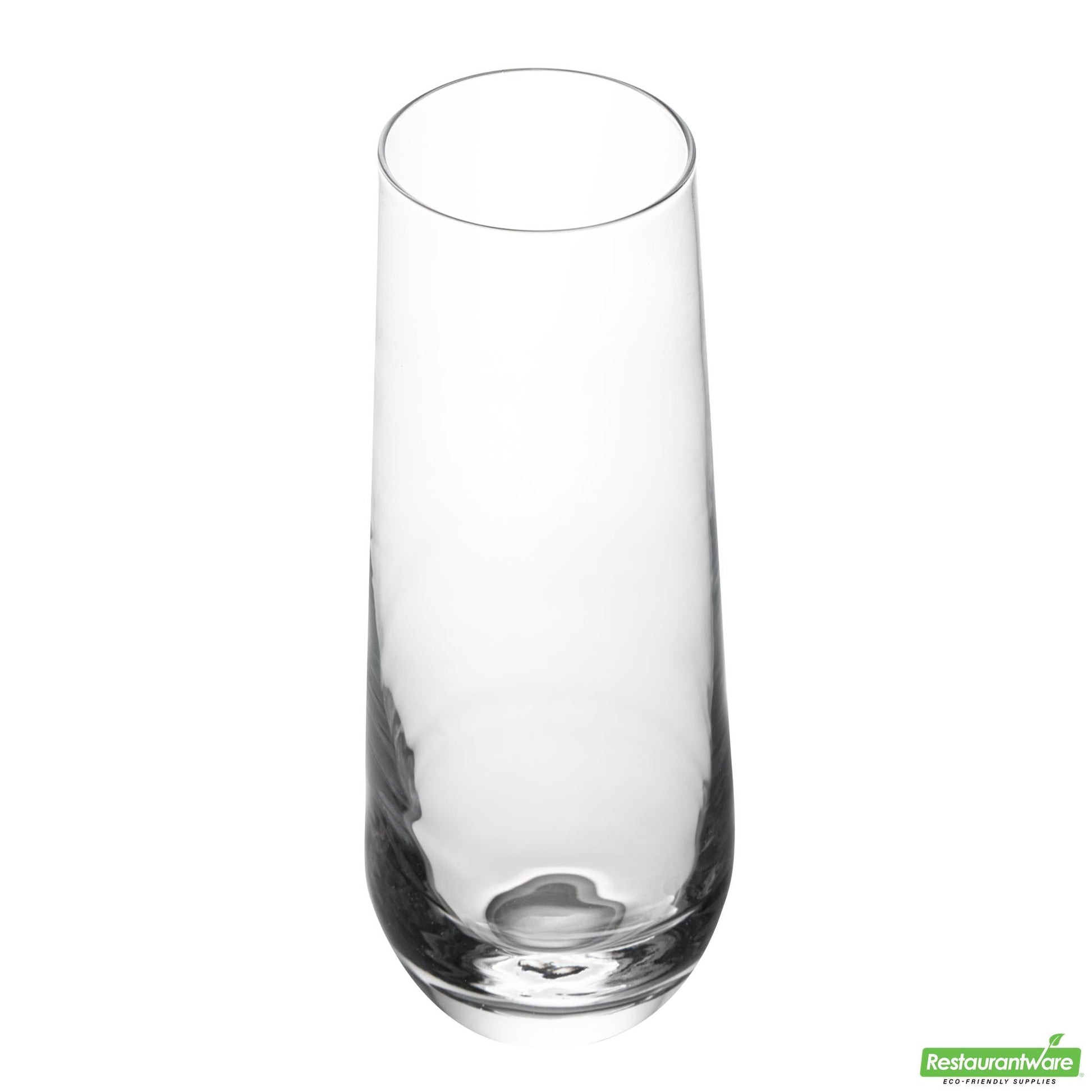 Wholesale Restaurantware 10 Oz Stemless Flute Glass - 1.7" X 1.7" X 6.3"- Bulk