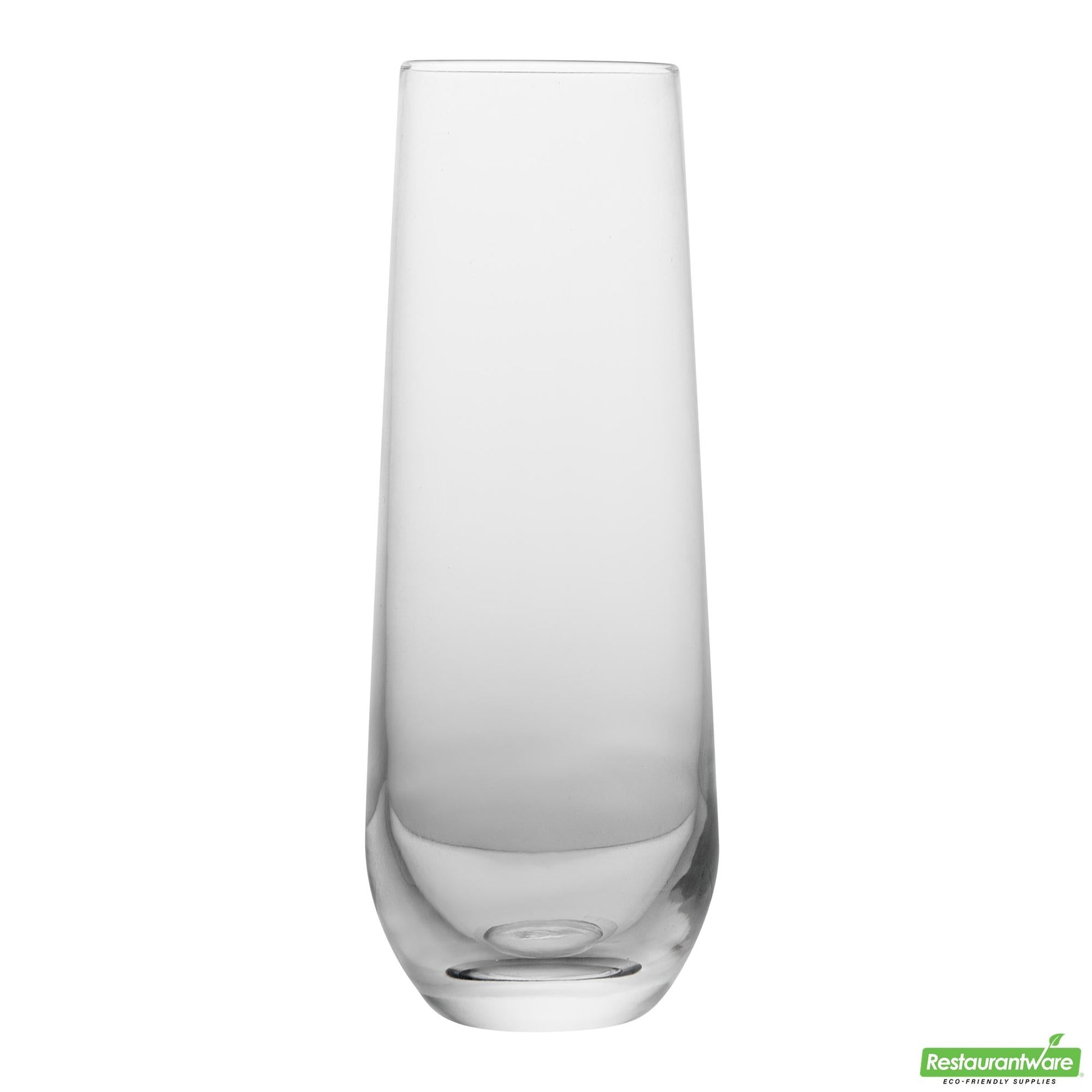 Wholesale Restaurantware 10 Oz Stemless Flute Glass - 1.7" X 1.7" X 6.3"- Bulk