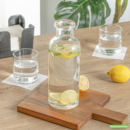 Wholesale Restaurantware 40 Oz Glass Water Bottle - 3.5" X 3.5" X 9.6"- Bulk
