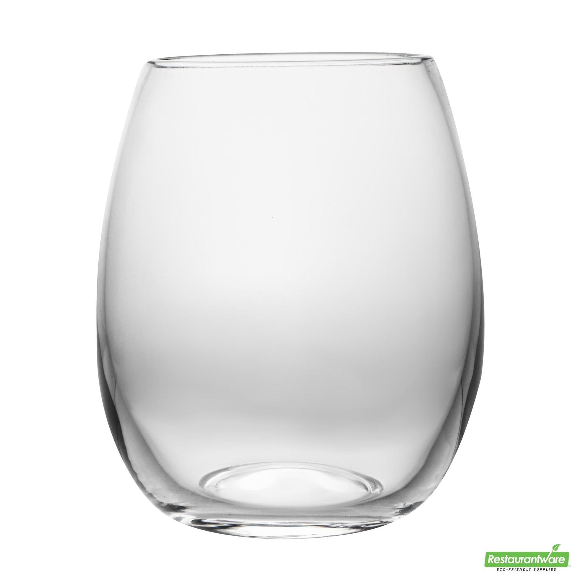 Wholesale Restaurantware 15 Oz Stemless Wine Glass - 3.7" X 3.7" X 4.3"- Bulk
