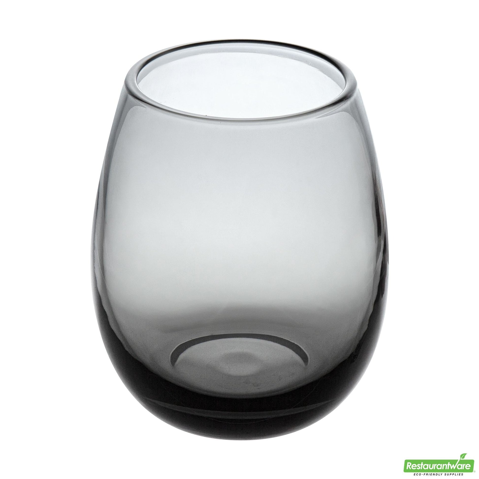 Wholesale Restaurantware 15 Oz Gray Stemless Wine Glass - 3.7" X 3.7" X 4.3"- Bulk