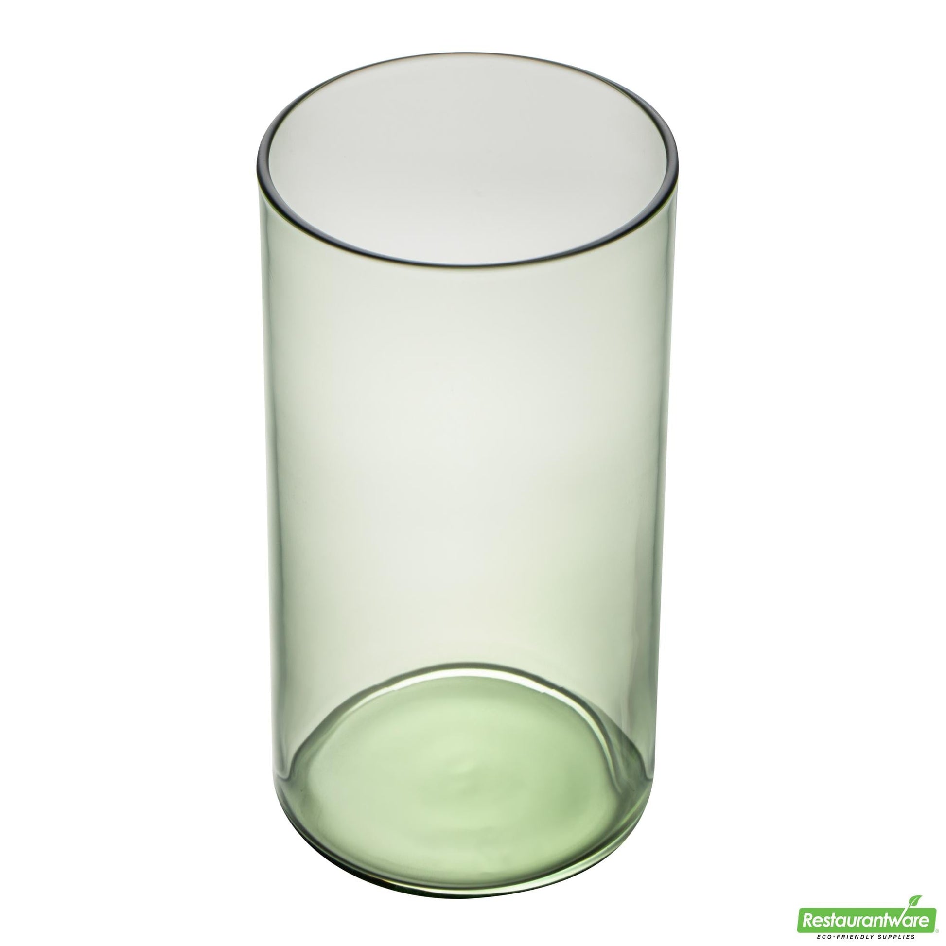 Wholesale Restaurantware 16 Oz Green Beverage Glass - 3" X 3" X 5.5"- Bulk