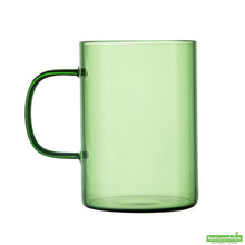 Wholesale Restaurantware 7 Oz Green Glass Coffee Mug - Borosilicate, with Handle - 2.6" X 2.6" X 3.5"- Bulk