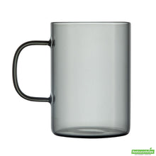 Wholesale Restaurantware 7 Oz Gray Glass Coffee Mug - Borosilicate, with Handle - 2.6" X 2.6" X 3.5"- Bulk
