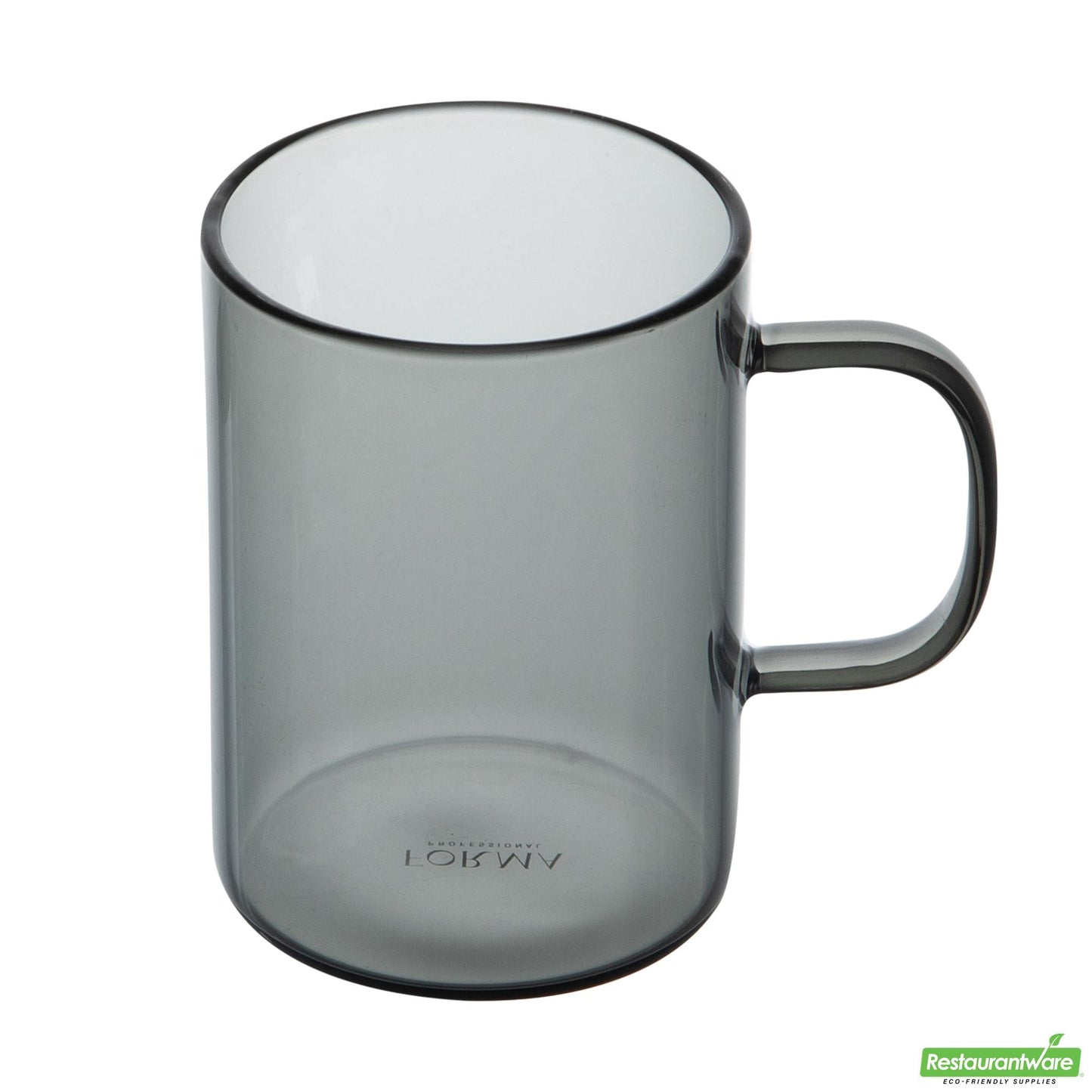 Wholesale Restaurantware 7 Oz Gray Glass Coffee Mug - Borosilicate, with Handle - 2.6" X 2.6" X 3.5"- Bulk