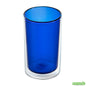 Wholesale Restaurantware 14 Oz Blue Glass Tumbler - Double Wall, Borosilicate - 3.2" X 3.2" X 5.3"- Bulk