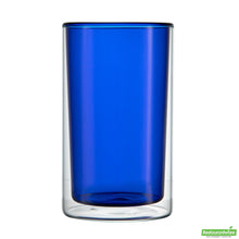 Wholesale Restaurantware 14 Oz Blue Glass Tumbler - Double Wall, Borosilicate - 3.2" X 3.2" X 5.3"- Bulk