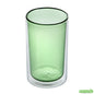 Wholesale Restaurantware 14 Oz Green Glass Tumbler - Double Wall, Borosilicate - 3.2" X 3.2" X 5.3"- Bulk