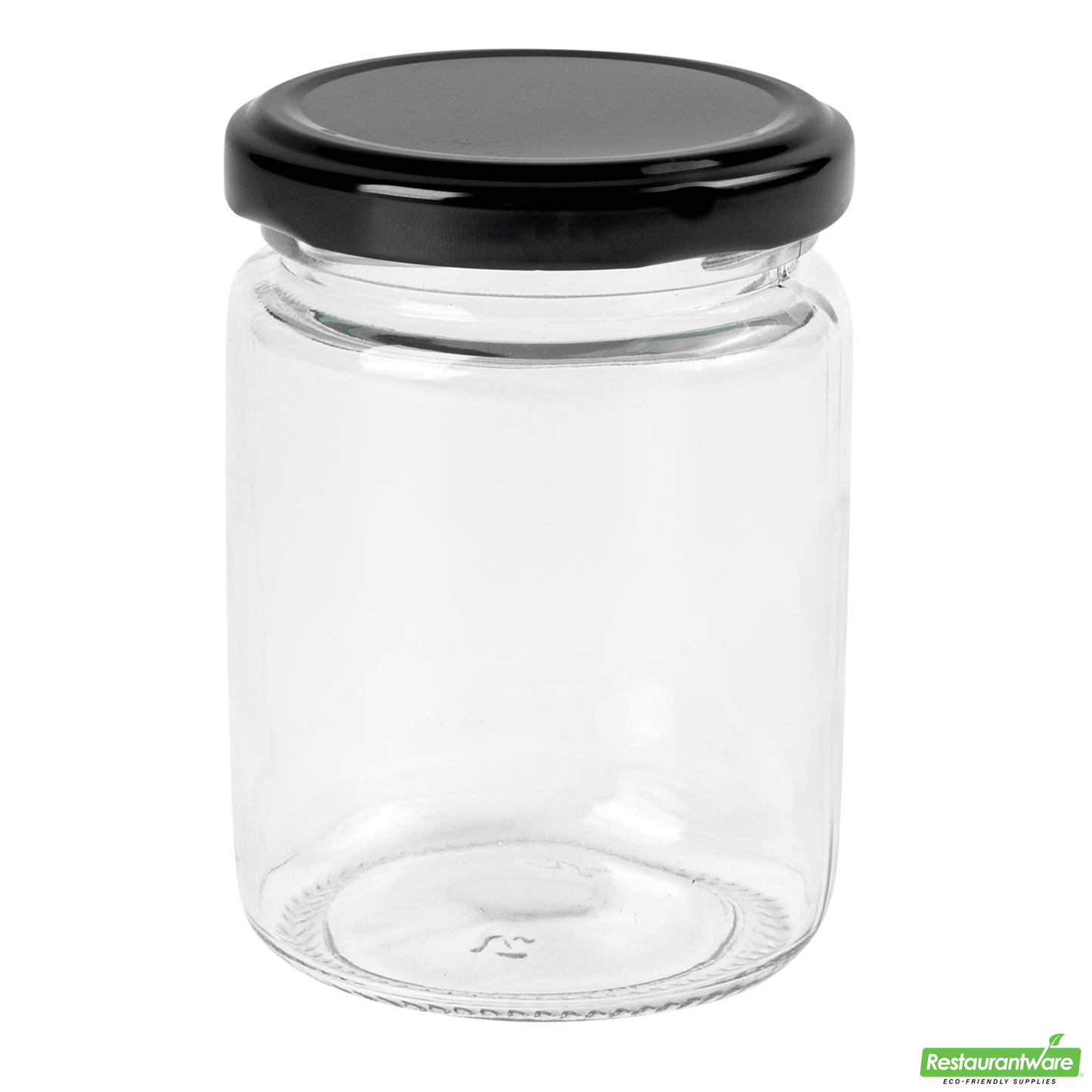Wholesale Restaurantware Vetri 8 Oz Clear Glass Jar - with Black Metal Lid - 2 3/4" X 2 3/4" X 3 3/4" - 10 Count Box- Bulk