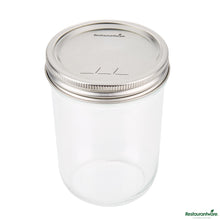 Wholesale Restaurantware 15 Oz Wide Mouth Glass Canning / Mason Jar - 3.5"×3.5"×4.8"- Bulk