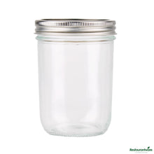 Wholesale Restaurantware 15 Oz Wide Mouth Glass Canning / Mason Jar - 3.5"×3.5"×4.8"- Bulk