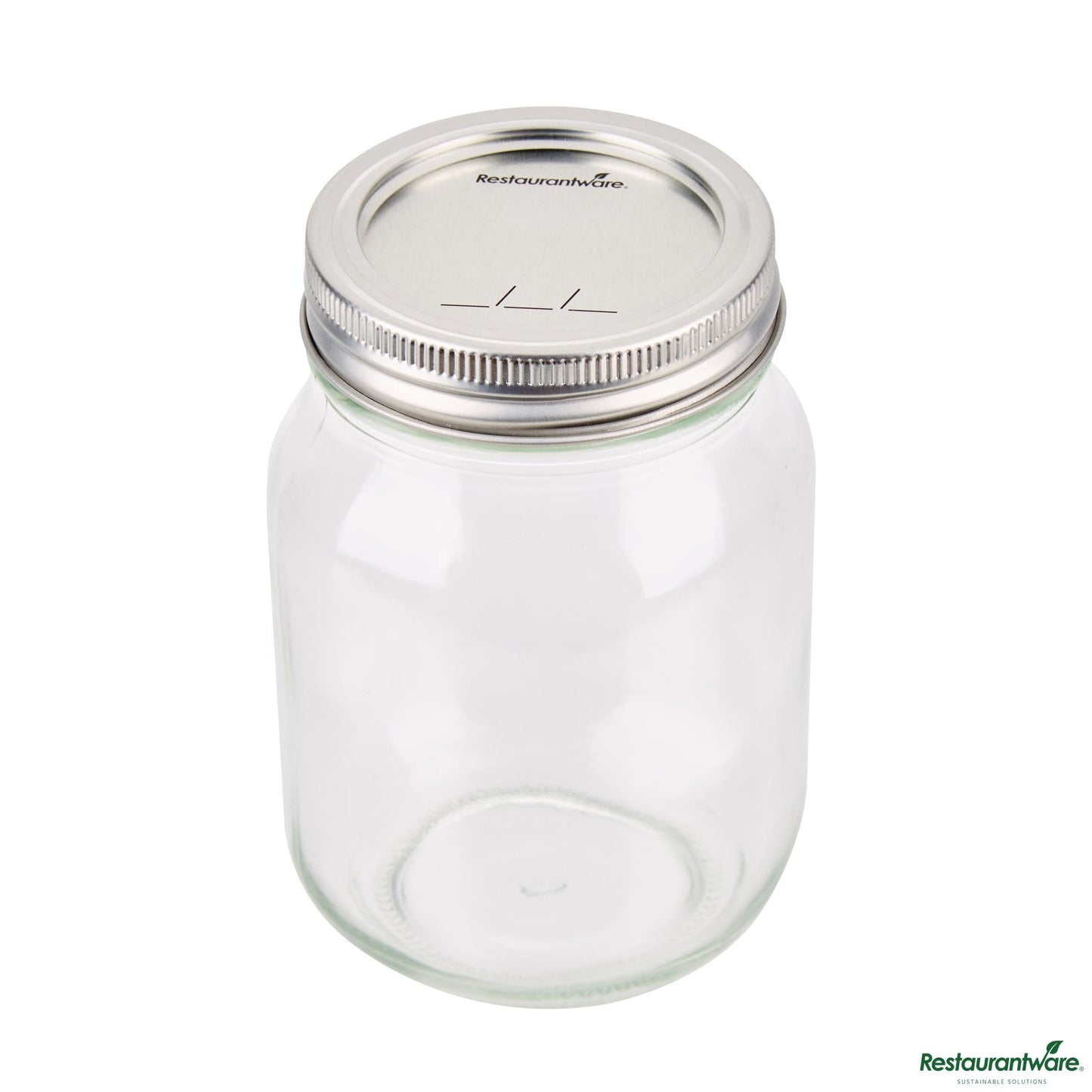 Wholesale Restaurantware 16 Oz Pint Regular Mouth Glass Canning / Mason Jar - 3.2"×3.2"×5.1"- Bulk