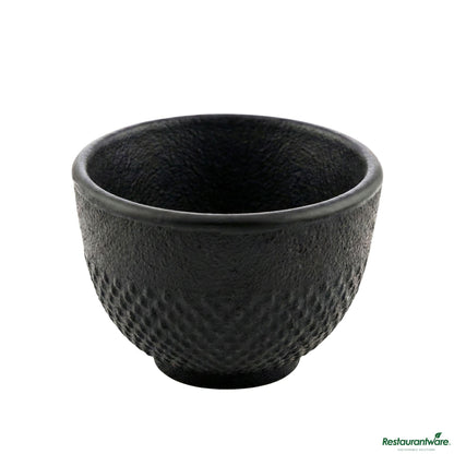 Wholesale Restaurantware Tetsubin 5 Oz Round Black Cast Iron Tea Cup - 3 1/4" X 3 1/4" X 2 1/4"- Bulk