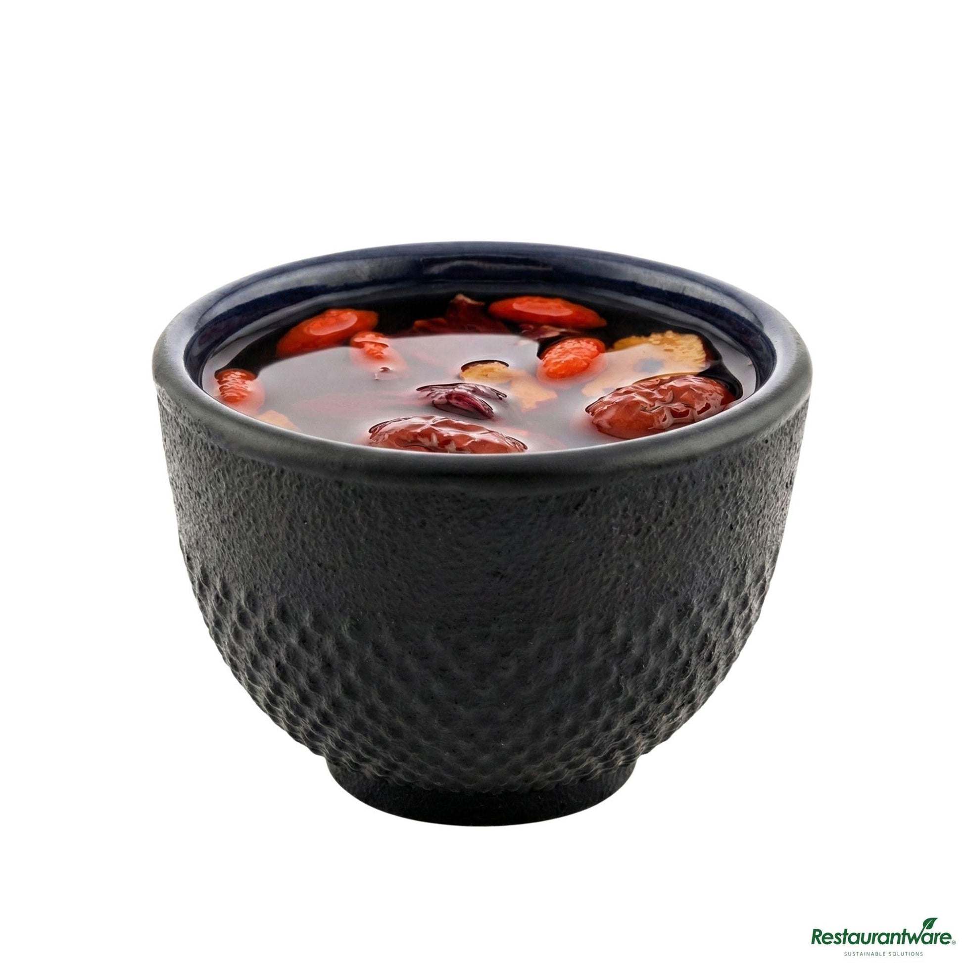 Wholesale Restaurantware Tetsubin 5 Oz Round Black Cast Iron Tea Cup - 3 1/4" X 3 1/4" X 2 1/4"- Bulk