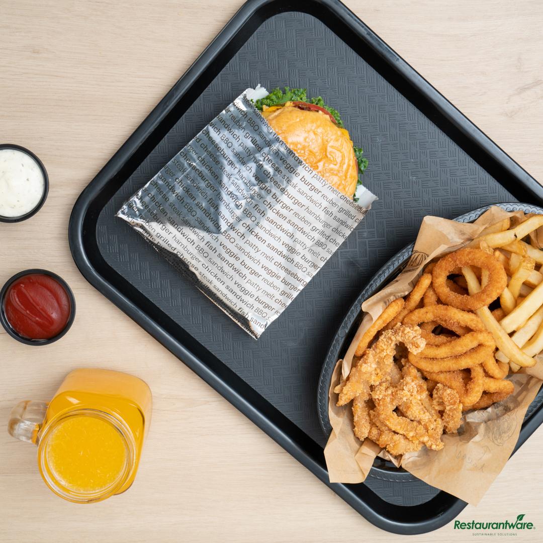 Wholesale Restaurantware Paper Printed Burger Foil Bag - 5.9"×1.2"×6.5"- Bulk