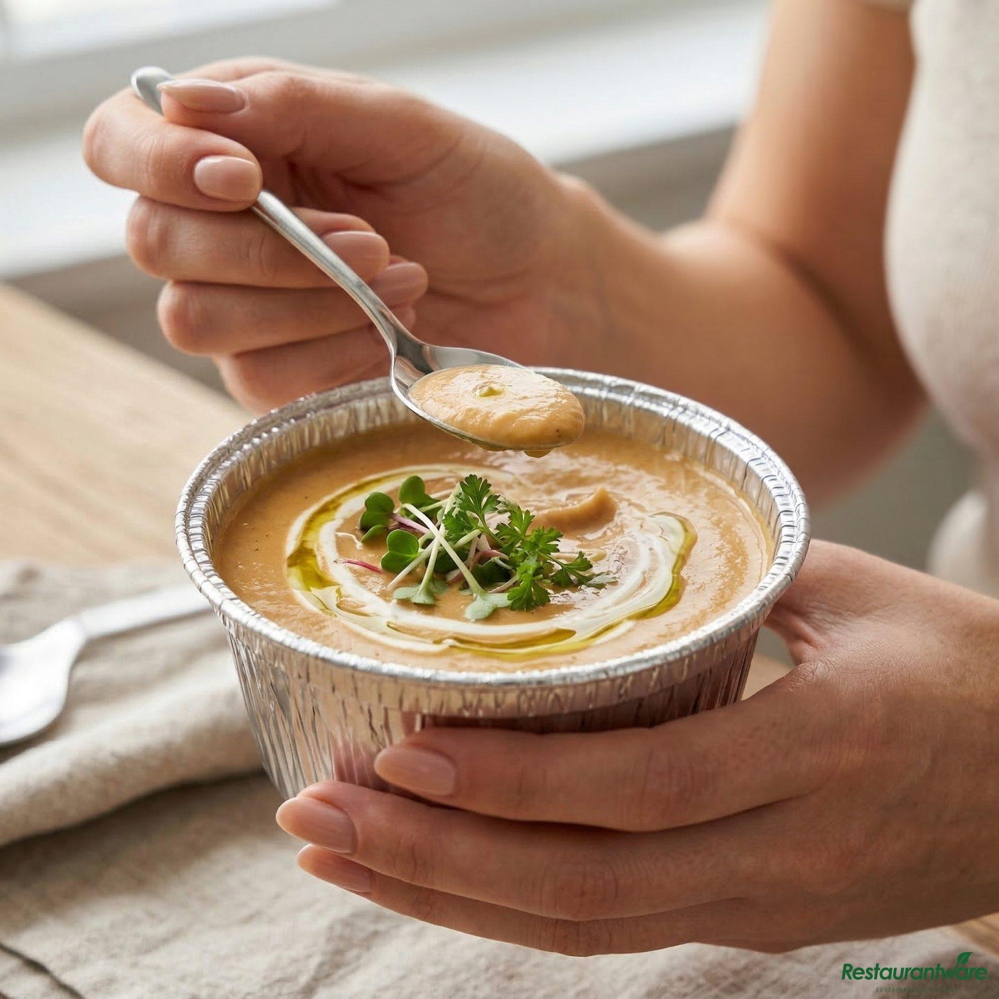 Wholesale Restaurantware 4 Oz Round Silver Aluminum Ramekin / Portion Cup - 3.1" X 3.1" X 2"- Bulk