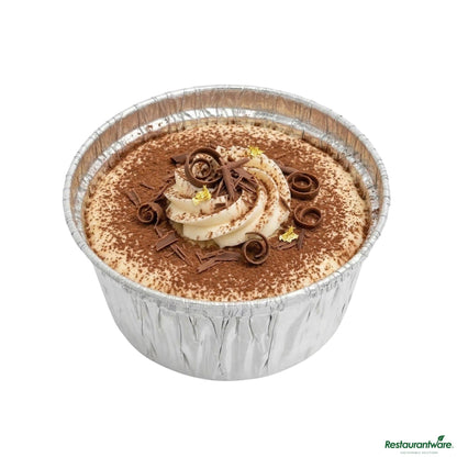 Wholesale Restaurantware 4 Oz Round Silver Aluminum Ramekin / Portion Cup - 3.1" X 3.1" X 2"- Bulk