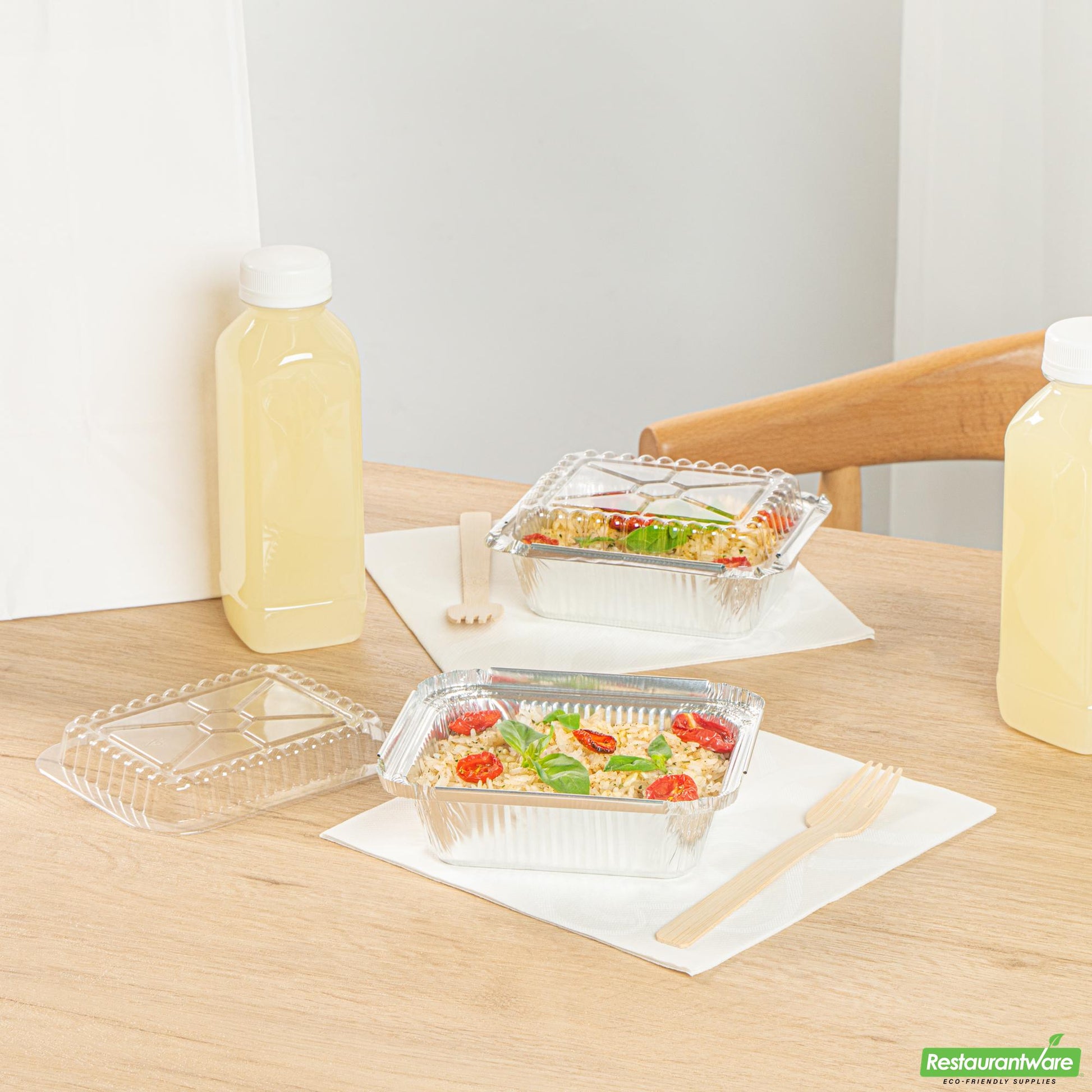 Wholesale Restaurantware 1 Lb Oblong Aluminum Container - 5.8" X 4.8" X 1.5"- Bulk