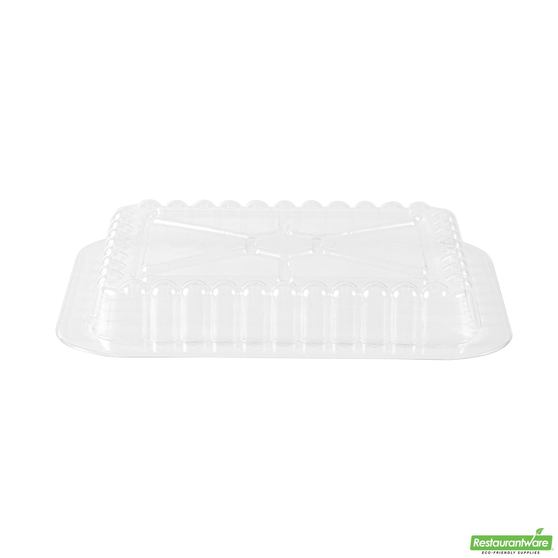 Wholesale Restaurantware Oblong Clear Plastic Lid - Fits 1 Lb Container - 5.8" X 4.5" X 0.8"- Bulk