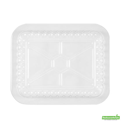 Wholesale Restaurantware Oblong Clear Plastic Lid - Fits 1 Lb Container - 5.8" X 4.5" X 0.8"- Bulk