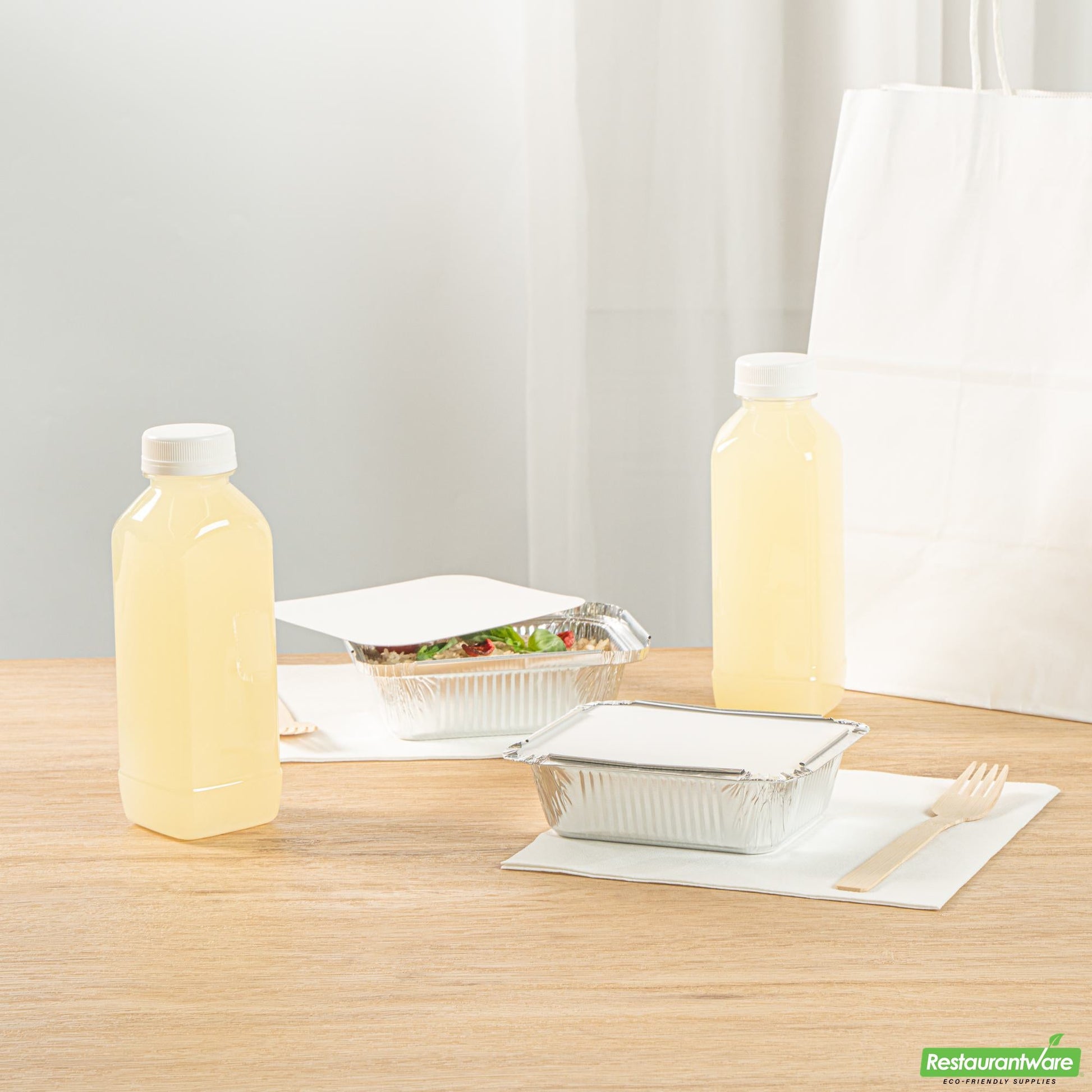 Wholesale Restaurantware Oblong White Foil-Laminated Board Lid - Fits 1 Lb Container - 5.5" X 4.5" X 0.01"- Bulk