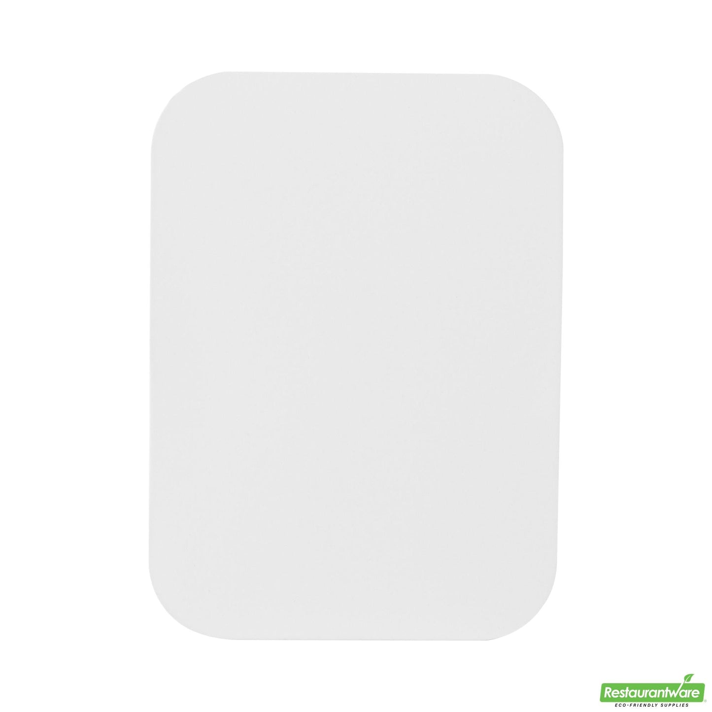 Wholesale Restaurantware Oblong White Foil-Laminated Board Lid - Fits 2 1/4 Lb Container - 8.4" X 6" X 0.01"- Bulk