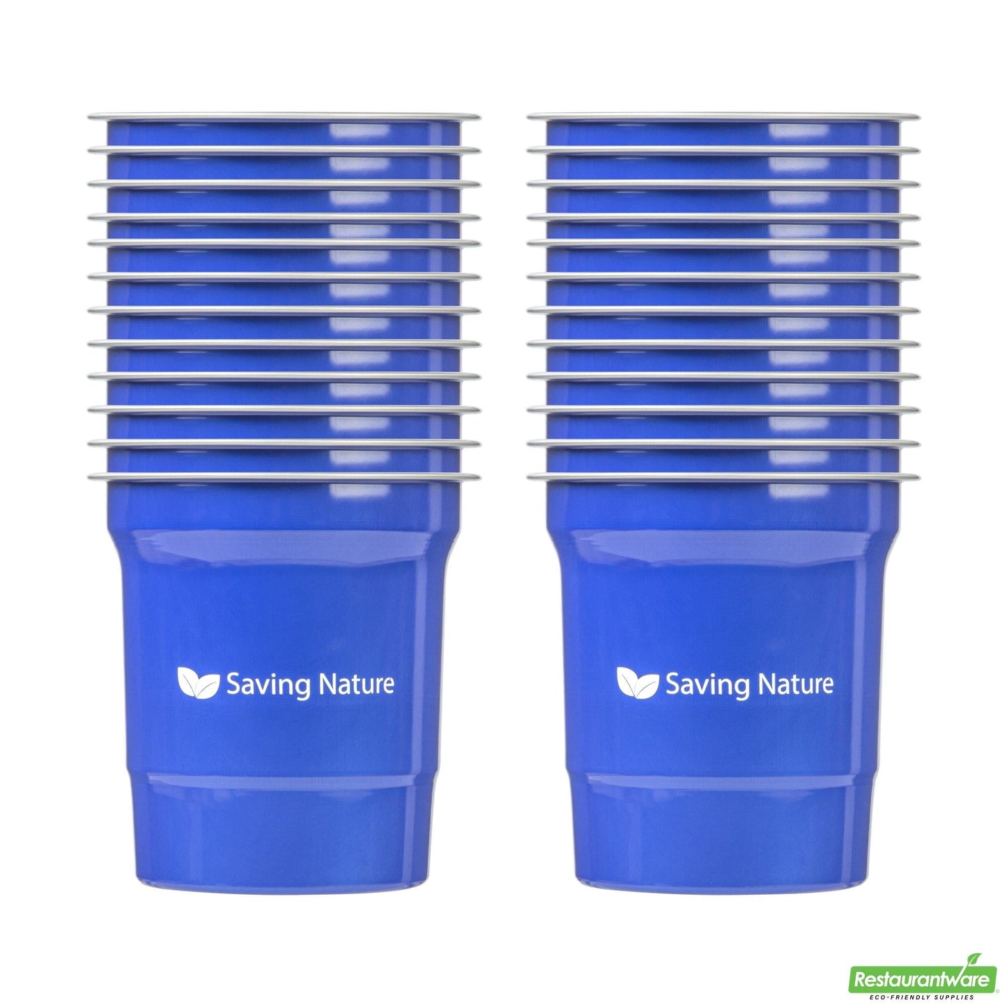 Wholesale Restaurantware Saving Nature 16 Oz Blue Aluminum Drinking Cup - 3.9" X 3.9" X 4.1"- Bulk