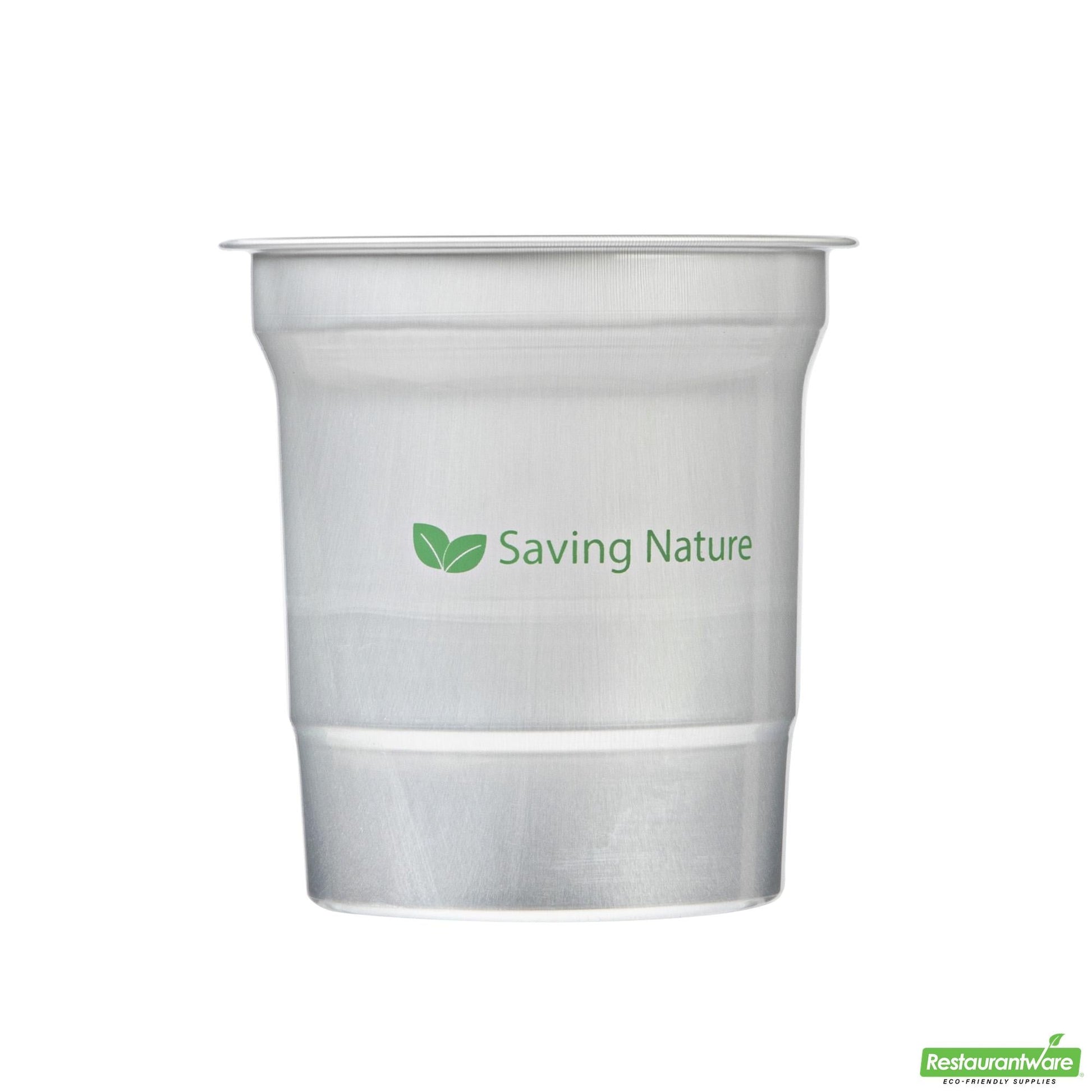 Wholesale Restaurantware Saving Nature 16 Oz Aluminum Drinking Cup - 3.9" X 3.9" X 4.1"- Bulk