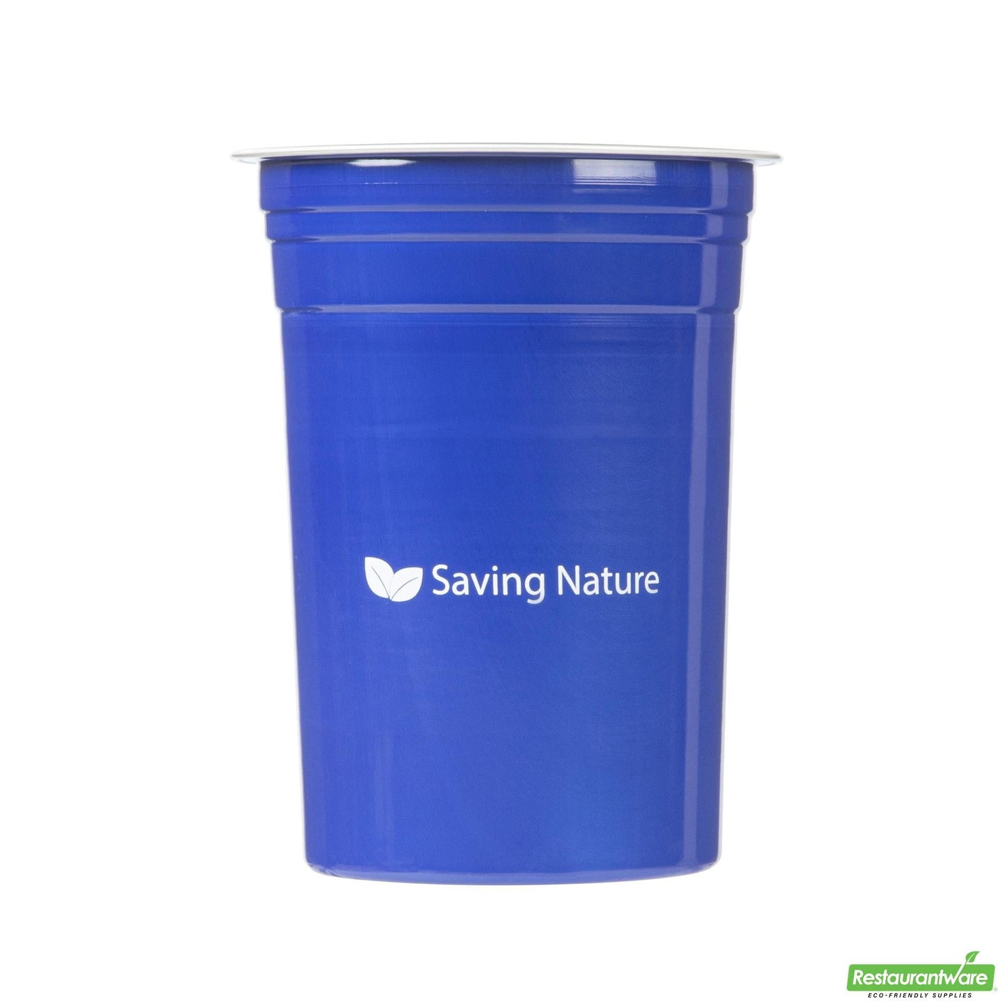 Wholesale Restaurantware Saving Nature 20 Oz Blue Aluminum Drinking Cup - 3.9" X 3.9" X 5"- Bulk