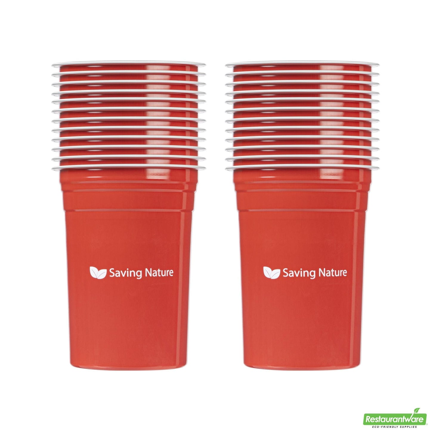 Wholesale Restaurantware Saving Nature 20 Oz Red Aluminum Drinking Cup - 3.9" X 3.9" X 5"- Bulk